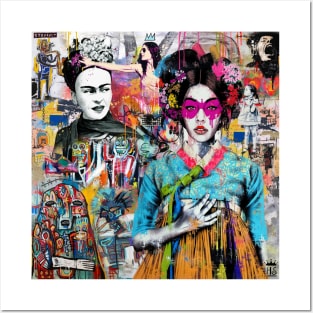 Frida Kahlo & Girl pop art Posters and Art